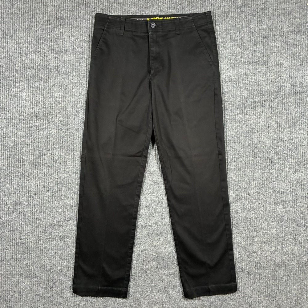 Lee Performance X-Treme Comfort Mens Pants Size 33x32‎ Black Flat Front Mid Rise